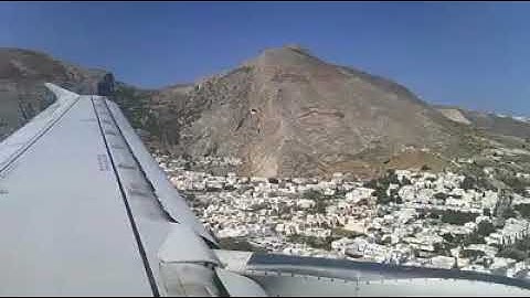 Santorini Approach - Aegean Airlines A320