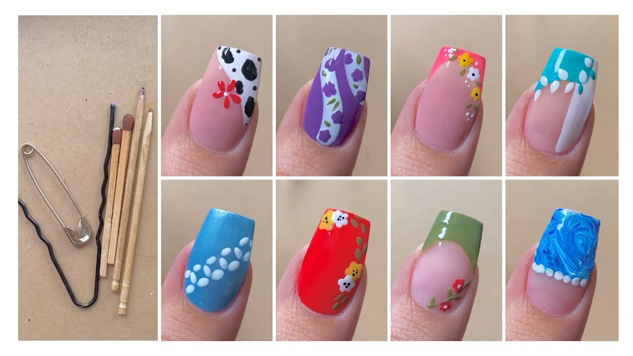 Simple nail art designs at home for beginners || Easy nail art designs 2024