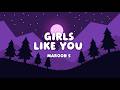 Maroon 5 – Girls Like You (Lyrics) | Sunset Drives & Endless Love Stories | Official HD Lyric Video