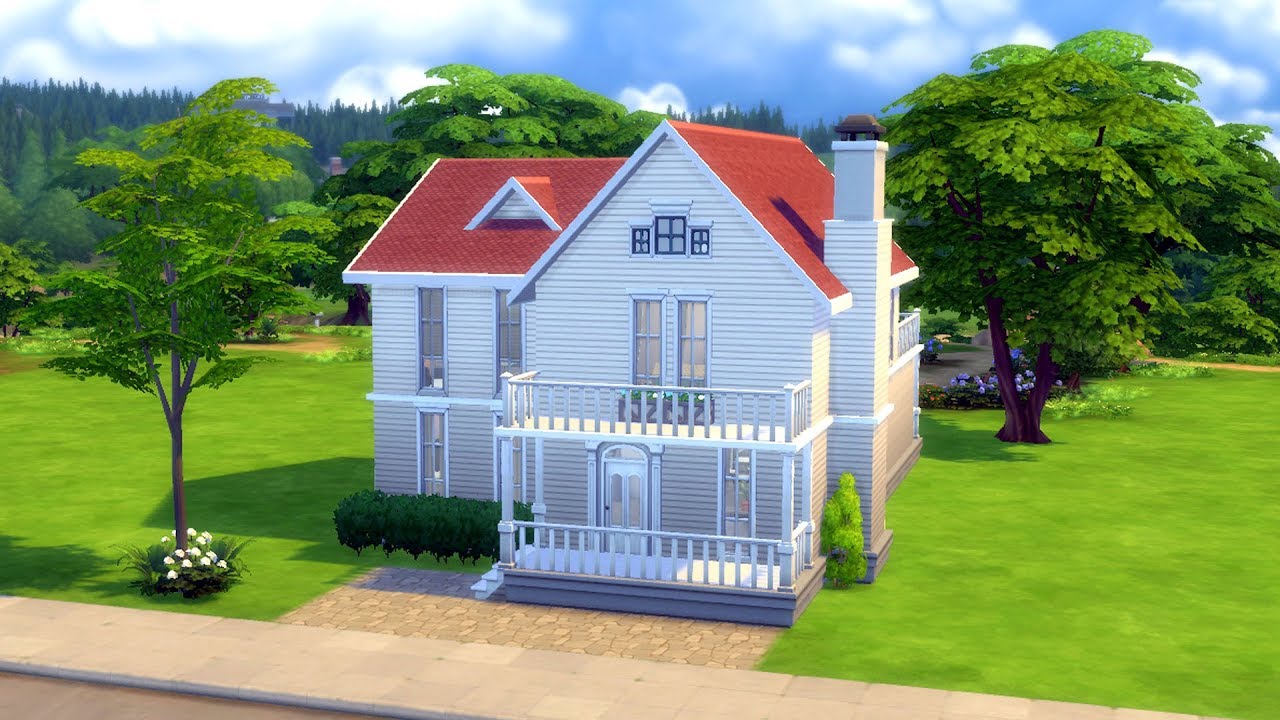 The Sims 4 - Family Cottage | Speed Build | House Building - YouTube