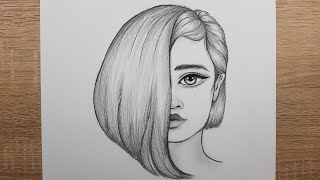 Kolay Karakalem Portre Çizimi Adım Adım Güzel Bir Kız Yüzü Nasıl Çizilir