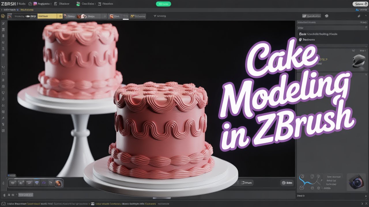 Modeling Cake Cake Modeling in ZBrush - A Beginner's Guide - YouTube