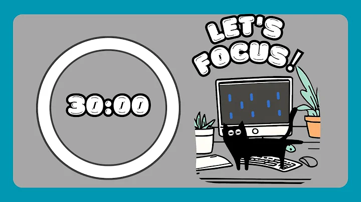 Pomodoro Timer 30/5 | Brown Noise + Rain | ADHD Focus