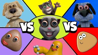 Talking Juan vs Talking Pablo vs Talking Ben vs Peu RTX vs Talking Tom vs Pou vs Ultimate Guy