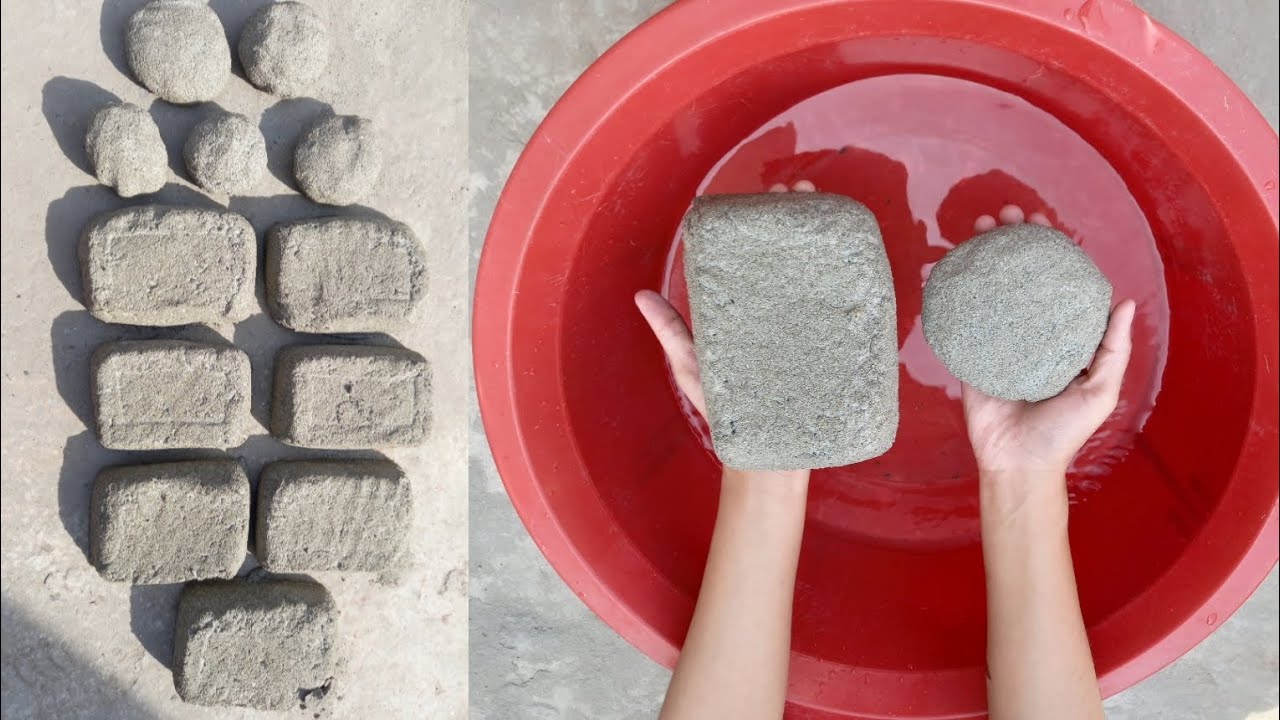 ASMR ♥︎ Cement satisfying crumbling, pure Cement crunchy sound || 