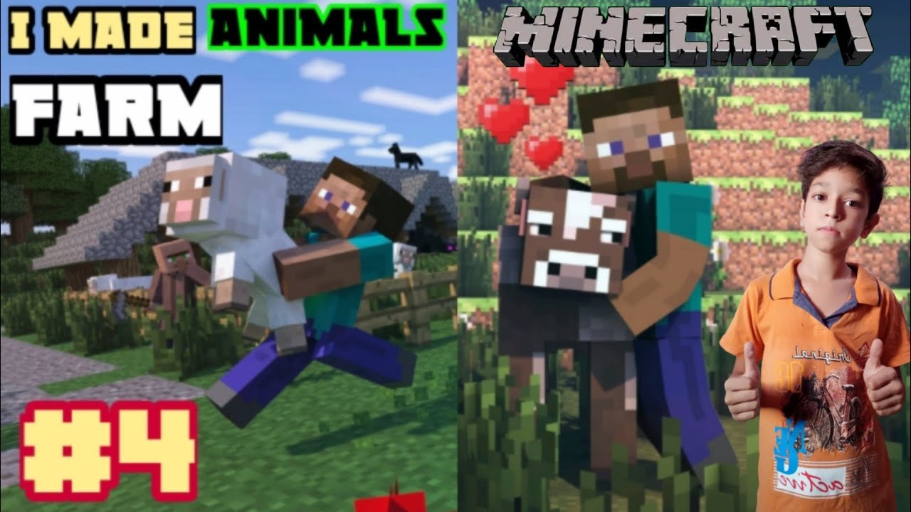 I Made animals farm /animal farming in Minecraft PE Survival series#4 ...