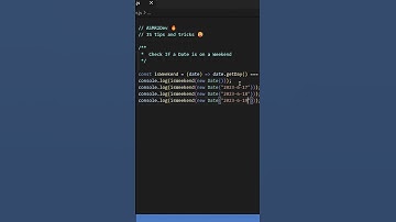 ASMR Programming  Check If a Date is Weekend | Working with Date in JavaScript  - No Talking #shorts