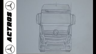 Tır Çizimi-Mercedes Actros Tır Nasıl Çizilir-Kolay Tır Çizimi-Bölüm 90
