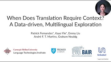 ACL 2023 Best Resource Paper: When Does Translation Require Context?