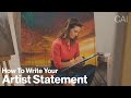 How to write a professional artist statement guide  tool