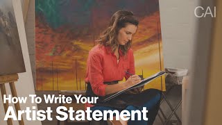 How To Write A Professional Artist Statement (Guide   Tool)