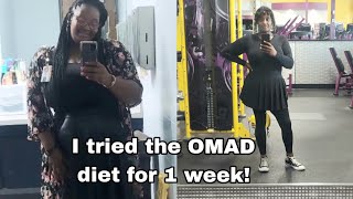 Trying *OMAD* (one meal a day) for 1 week | Weighloss journey | I lost 77 pounds total.