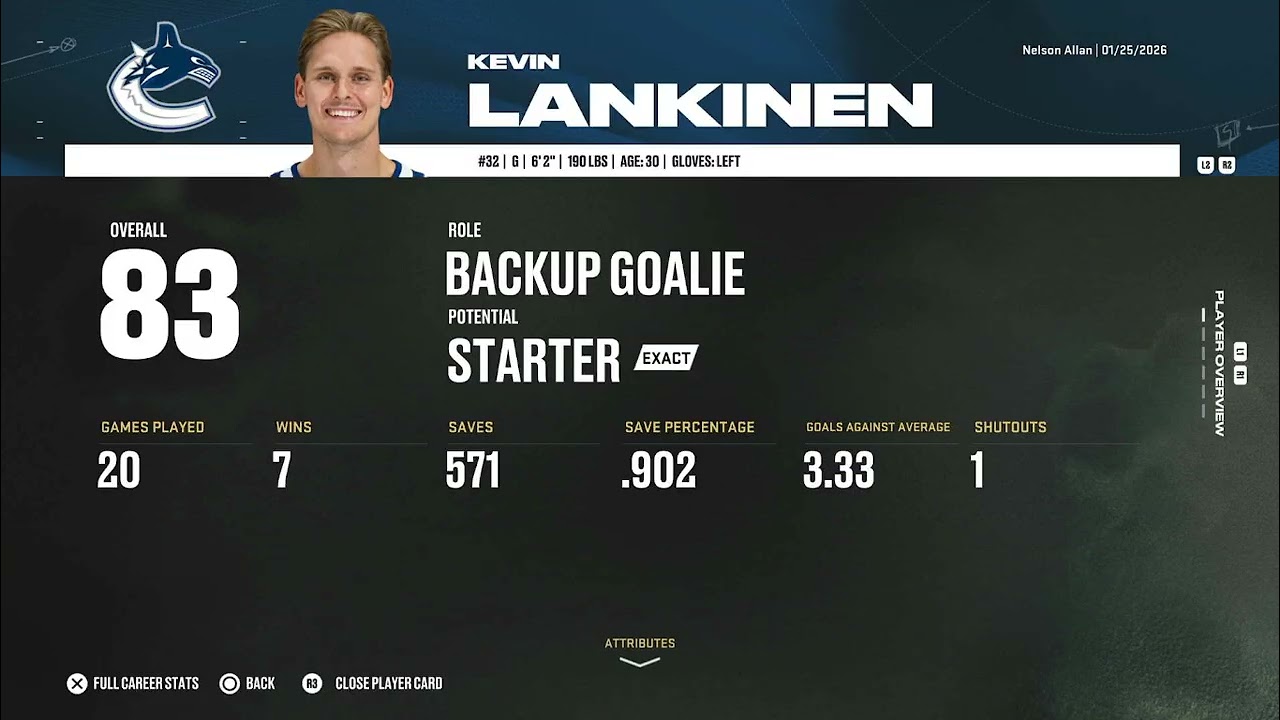 NHL 26 Vancouver Canucks franchise First major trade