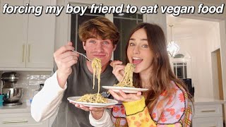 TURNING MY BOY FRIEND VEGAN FOR 24 HOURS