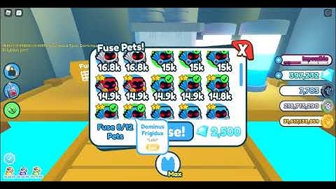 What happens if you fuse 12 dominus fridguses? (Roblox Pet Simulator X)