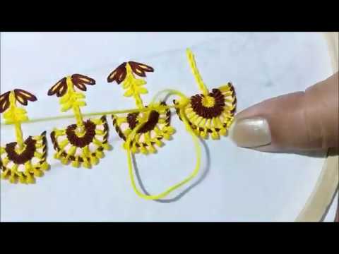 hand embroidery of a border design   youtube  hand embroidery of a border design   youtube