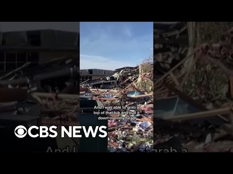 Western Mississippi man describes deafening roar of tornado that flattened his home #shorts.