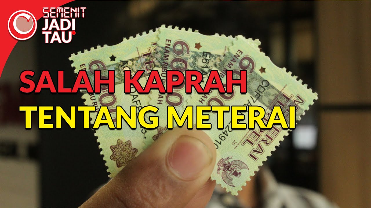 Dengan hanya menggunakan air materai sudah tertempel di kertas.