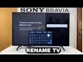 How To Rename Sony Smart TV