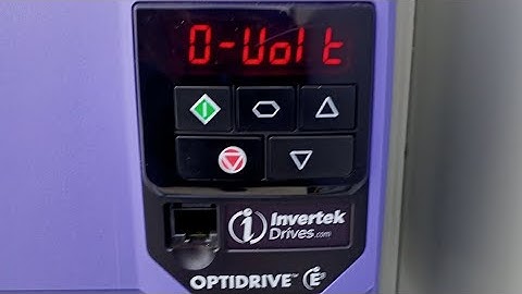 0-VOL T FAULT IN FREQUENCY REGULATOR INVERTEK OPTIDRIVE
