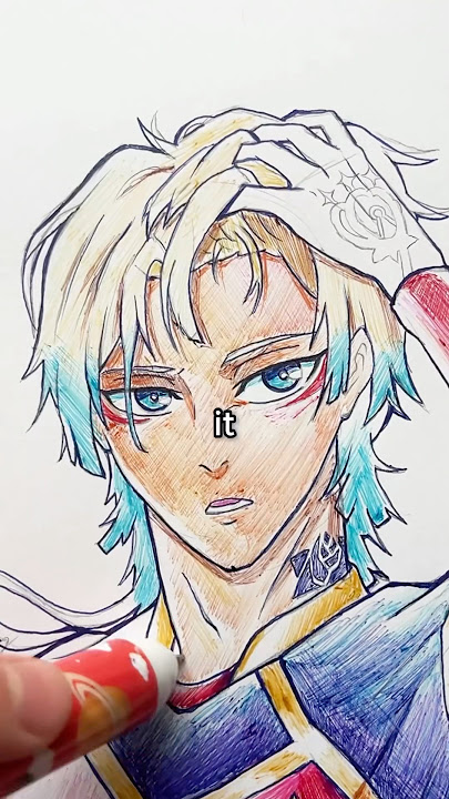 Drawing with the 10-COLOR PEN!! 🎨👀 #artchallenge