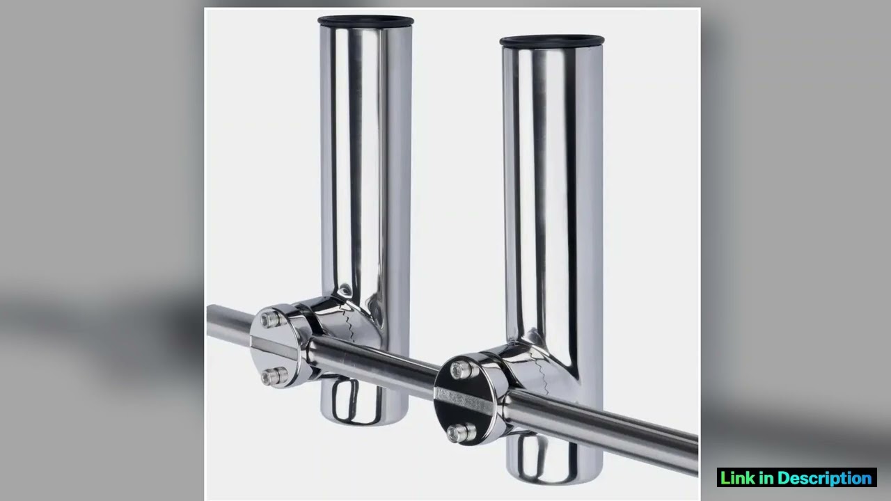 2pc Stainless Steel Rotatable Rod Holder with Clamp Boat Accessories Fishing Tackle Tube 22mm26mm U