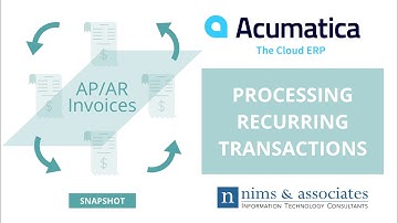 Acumatica  Cloud ERP - Recurring Invoices in Accounts Payable and Accounts Receivable