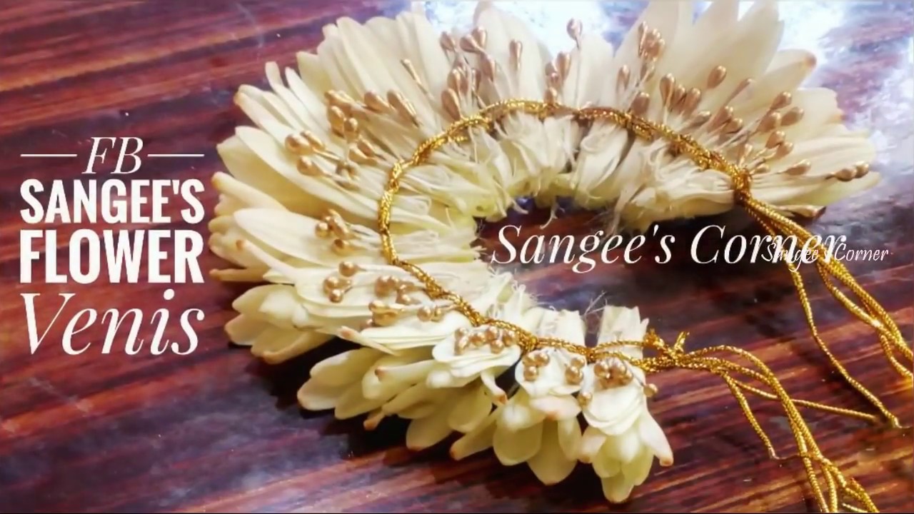 Easy 3 in 1 Garland Veni Making Gajra Bridal Veni for Kerala Sarees