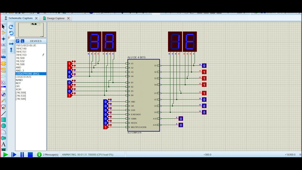Proteus 4 Bit Adder : 74LS83 4-Bit Full Adder IC Pinout, Proteus ...