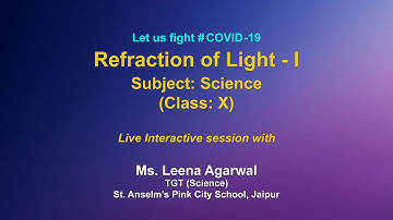 Live Interaction on PMeVIDYA : Refraction of Light-I