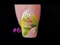 Tropical Leaf Nail Art Technique Design for beginners! #6