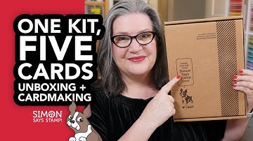Unboxing the December 2025 Card Kit from @SimonSaysStamp and making FIVE cards
