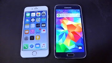 iPhone 6 iOS 9.1 vs Galaxy S5 Android 5.0 Lollipop Speed Test