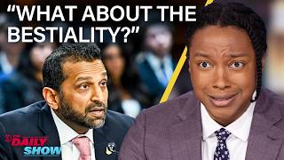 Kash Patel Gets Tangled in Bestiality Questions & Don Jr. Gets a Blushing Bribe | The Daily Show screenshot 5