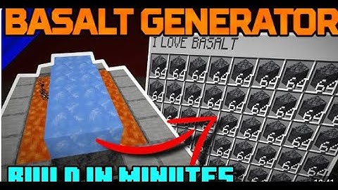 how to ,make basalt generator in mini block craft.