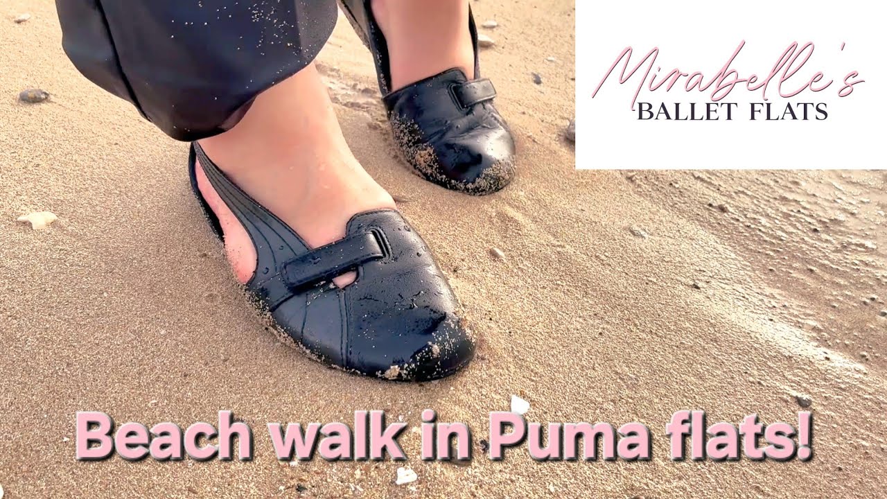 Beach walk in my Puma Ballerinas (Full HD Trailer) Mirabelle´s Ballet Flats