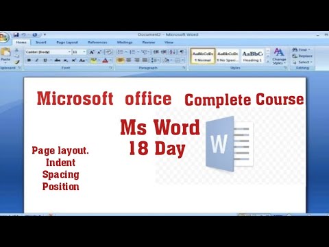Page Layout in MS Word: Indent, Spacing, Position, and Rotate Options - Day 18 of MS Office Course