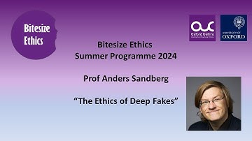 Bitesize Ethics 2024: Week 2 The Ethics of Deepfakes