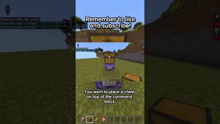How To Get An Auto Refilling Chest In Minecraft #shorts #minecraft