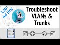 Ad Hoc Lab: Troubleshoot VLAN and Trunk Issues