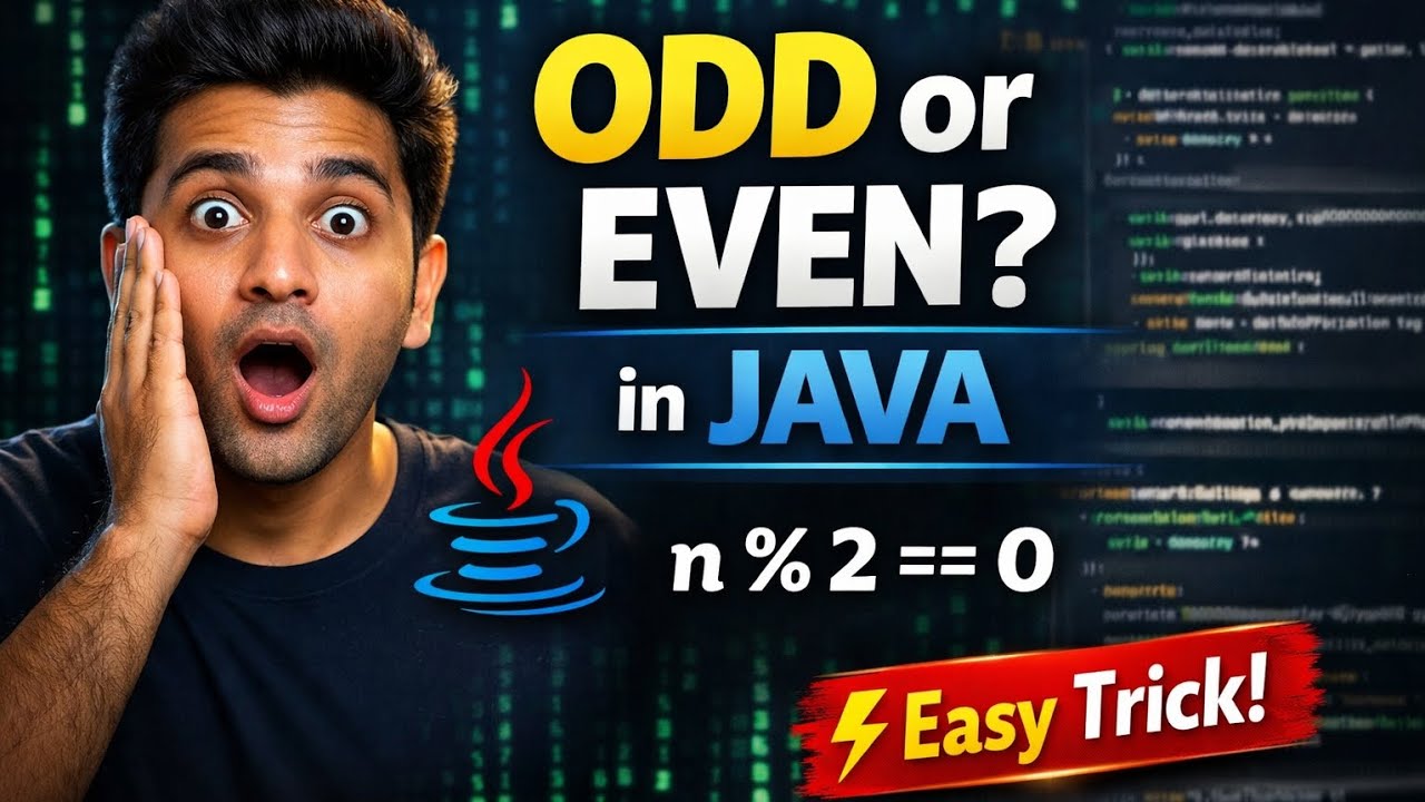 Odd or Even in Java | Easy Program for Beginners! - YouTube