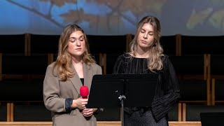 картинка: Пение «Мой Бог, иду к Тебе» -  Дженнифер Стукова и Лилия Волошенюк