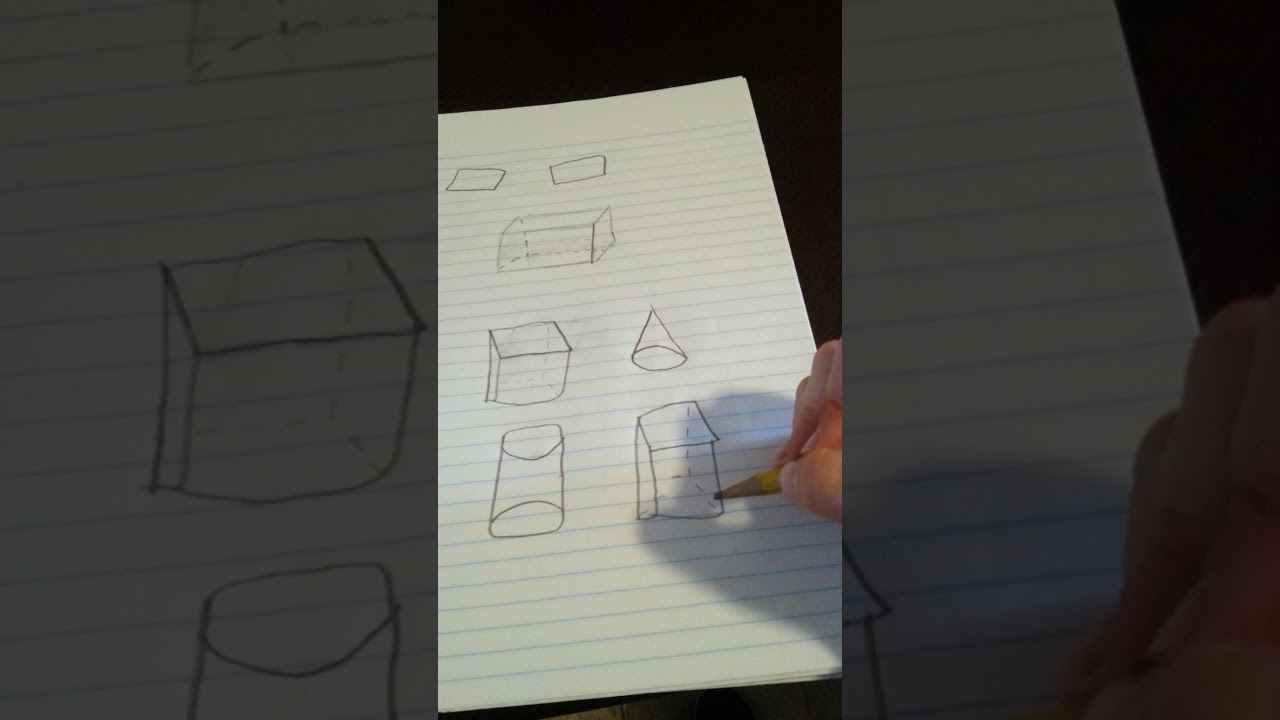 How To Draw Basic 3d Shapes Youtube