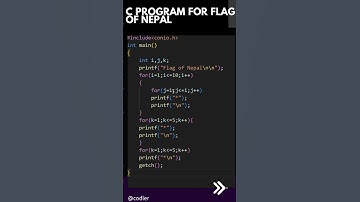 Pattern of Nepal Flag || Nepal C-Programming || @CodlerOfficial
