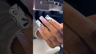 Nail art #nails #frenchtipnails #nailart #acrylicnails #blacknailtech
