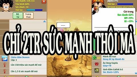 Cùng Khám Phá Nick 2Tr SM Có Cải Trang Tôn Ngộ Không - Ngọc rồng online