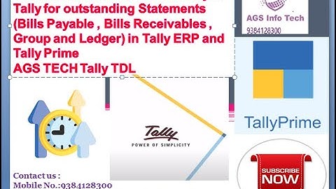T4 Gateway of Tally for outstanding Statements Bills Payable Bills Receivables Ledger Group AGSTECH
