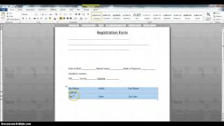 How to Create a Fillable Form Using MS Word 2010 Part 1 How to Create a Fillable Form Using MS Word 2010 Part 1