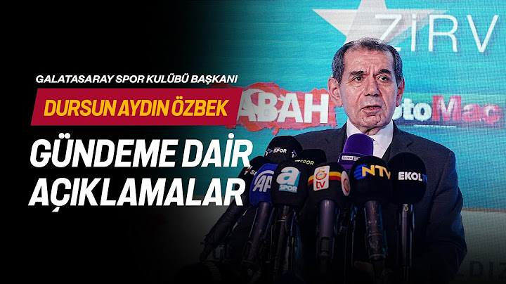 🔴 Galatasaray SK Başkanı Dursun Aydın Özbek'ten basın mensuplarına açıklamalar