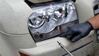 How to replace a 2007 chrysler 300 headlight without taking off the bumper.
